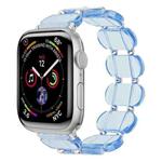 For Apple Watch Series 4 44mm Stretch Resin Watch Band(Transparent Blue)