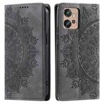 For Motorola Moto G32 Totem Embossed Magnetic Leather Phone Case(Grey)