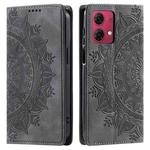 For Motorola Moto G84 Totem Embossed Magnetic Leather Phone Case(Grey)