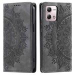 For Motorola Moto G Stylus 2023 4G Totem Embossed Magnetic Leather Phone Case(Grey)