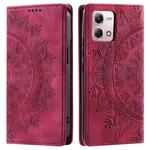 For Motorola Moto G Stylus 2023 4G Totem Embossed Magnetic Leather Phone Case(Red)