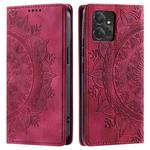 For Motorola Moto G Power 5G 2023 Totem Embossed Magnetic Leather Phone Case(Red)