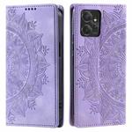 For Motorola Moto G Power 5G 2023 Totem Embossed Magnetic Leather Phone Case(Purple)