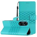 For OPPO A98 5G Diamond Embossed Skin Feel Leather Phone Case(Blue)