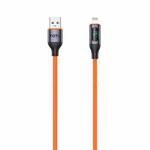 TOTU CB-7-L 15W USB to 8 Pin Digital Display Fast Charging Silicone Cable, Length: 1m(Orange)
