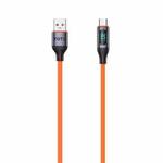 TOTU CB-7-T 30W USB to USB-C / Type-C Digital Display Fast Charging Silicone Cable, Length: 1m(Orange)