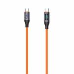 TOTU CB-7-CC 100W USB-C / Type-C to Type-C Digital Display Fast Charging Silicone Cable, Length: 1m(Orange)