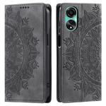 For OPPO A78 4G Totem Embossed Magnetic Leather Phone Case(Grey)