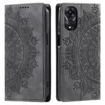 For OPPO A78 5G / A58 5G Totem Embossed Magnetic Leather Phone Case(Grey)