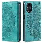 For OPPO A78 5G / A58 5G Totem Embossed Magnetic Leather Phone Case(Green)