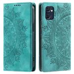 For OPPO Reno7 5G Totem Embossed Magnetic Leather Phone Case(Green)