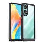For OPPO A78 4G Colorful Series Acrylic Hybrid TPU Phone Case(Black)