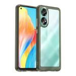 For OPPO A78 4G Colorful Series Acrylic Hybrid TPU Phone Case(Transparent Grey)