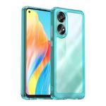 For OPPO A58 4G Colorful Series Acrylic Hybrid TPU Phone Case(Transparent Blue)