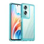 For OPPO A2 5G Colorful Series Acrylic Hybrid TPU Phone Case(Transparent Blue)