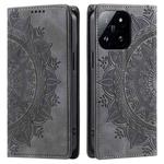 For Xiaomi 14 Totem Embossed Magnetic Leather Phone Case(Grey)