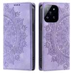 For Xiaomi 14 Totem Embossed Magnetic Leather Phone Case(Purple)