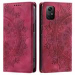 For Xiaomi Redmi Note 12S 4G Global Totem Embossed Magnetic Leather Phone Case(Red)