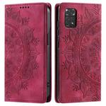 For Xiaomi Redmi Note 11 Global / 11S 4G Totem Embossed Magnetic Leather Phone Case(Red)