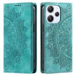 For Xiaomi Redmi 12 4G/5G / Note 12R Totem Embossed Magnetic Leather Phone Case(Green)