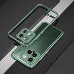 For Xiaomi 14 Aurora Series Lens Protector + Metal Frame Phone Case(Green Silver)