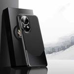 For Huawei nova 12 Electroplated Imitation Ultimate Design PC + Leather Phone Case(Black)
