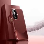 For Huawei nova 12 Lite Electroplated Imitation Ultimate Design PC + Leather Phone Case(Red)