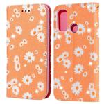 For Huawei P Smart 2020 Glittering Daisy Magnetic Horizontal Flip Leather Case with Holder & Card Slots & Photo Frame(Orange)