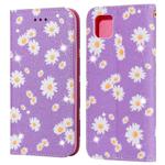 For Huawei Y5P (2020) Glittering Daisy Magnetic Horizontal Flip Leather Case with Holder & Card Slots & Photo Frame(Purple)