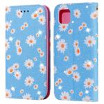 For Huawei Y5P (2020) Glittering Daisy Magnetic Horizontal Flip Leather Case with Holder & Card Slots & Photo Frame(Blue)