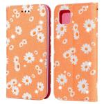 For Huawei Y5P (2020) Glittering Daisy Magnetic Horizontal Flip Leather Case with Holder & Card Slots & Photo Frame(Orange)