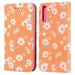 For Huawei Y8P (2020) Glittering Daisy Magnetic Horizontal Flip Leather Case with Holder & Card Slots & Photo Frame(Orange)