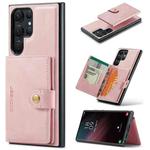 For Samsung Galaxy S24 Ultra 5G JEEHOOD J01 Retro Magnetic Detachable Wallet Phone Case(Pink)