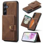 For Samsung Galaxy A35 5G JEEHOOD J01 Retro Magnetic Detachable Wallet Phone Case(Brown)