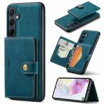 For Samsung Galaxy A35 5G JEEHOOD J01 Retro Magnetic Detachable Wallet Phone Case(Blue)