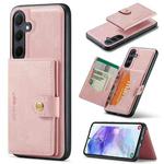 For Samsung Galaxy A55 5G JEEHOOD J01 Retro Magnetic Detachable Wallet Phone Case(Pink)