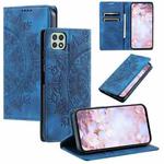 For Samsung Galaxy A22 5G / A22s 5G Totem Embossed Magnetic Leather Phone Case(Blue)