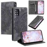 For Samsung Galaxy A51 5G Totem Embossed Magnetic Leather Phone Case(Grey)