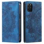 For Samsung Galaxy S20+ Totem Embossed Magnetic Leather Phone Case(Blue)