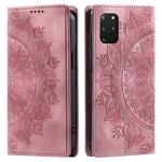 For Samsung Galaxy S20+ Totem Embossed Magnetic Leather Phone Case(Rose Gold)