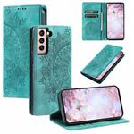 For Samsung Galaxy S23+ 5G Totem Embossed Magnetic Leather Phone Case(Green)