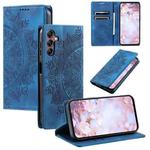 For Samsung Galaxy S24 5G Totem Embossed Magnetic Leather Phone Case(Blue)