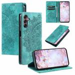 For Samsung Galaxy S24 5G Totem Embossed Magnetic Leather Phone Case(Green)