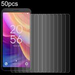 For TCL 501 50pcs 0.26mm 9H 2.5D Tempered Glass Film