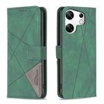 For Infinix Zero 30 4G Magnetic Buckle Rhombus Texture Leather Phone Case(Green)