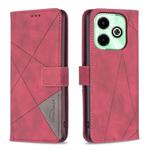 For Infinix Hot 40/40 Pro Magnetic Buckle Rhombus Texture Leather Phone Case(Red)