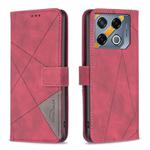 For Infinix GT 20 Pro 5G Magnetic Buckle Rhombus Texture Leather Phone Case(Red)