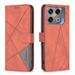 For Infinix GT 20 Pro 5G Magnetic Buckle Rhombus Texture Leather Phone Case(Brown)