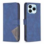 For Infinix Note 40X 5G Magnetic Buckle Rhombus Texture Leather Phone Case(Blue)