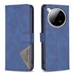 For Infinix Zero 40 4G Magnetic Buckle Rhombus Texture Leather Phone Case(Blue)